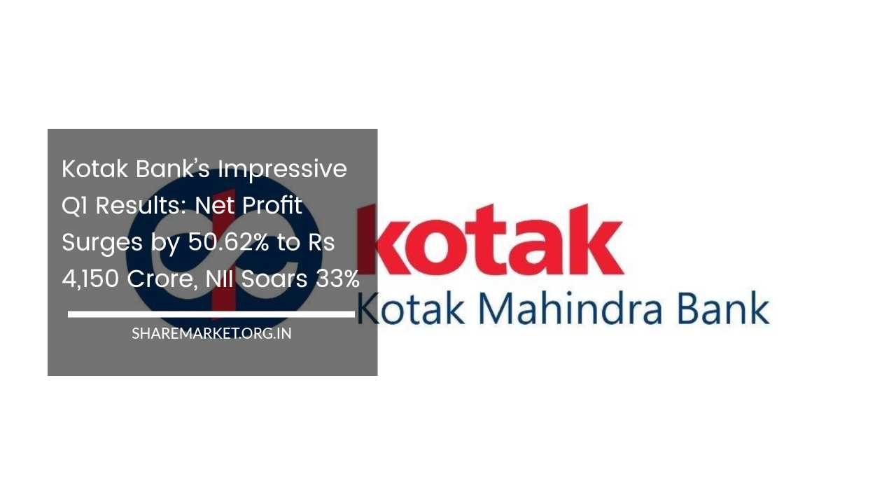 Kotak Banks Impressive Q1 Results Net Profit Surges By 5062 To Rs 4150 Crore Nii Soars 33 5387